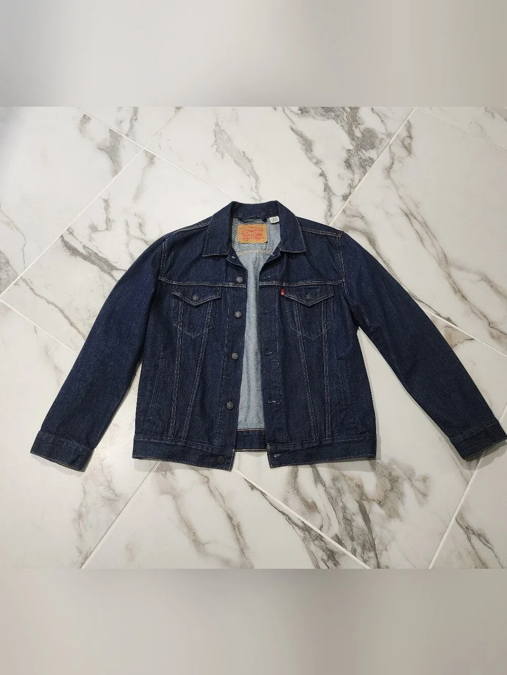 Mens Levi's Indigo Blue Denim Trucker Jacket